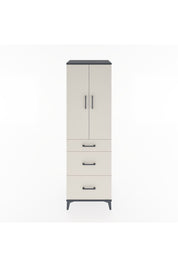 Hyperion Dolap 3 Raflı 3 Çekmeceli 2 Kapaklı 60x44x195 Antrasit-Aytaşı