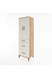 Hyperion Dolap 3 Raflı 3 Çekmeceli 2 Kapaklı 60x44x195 Çam-Aytaşı