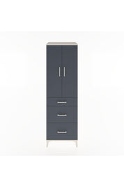 Hyperion Dolap Tek Raflı 3 Çekmeceli Tek Askılı 60x44x195 Aytaşı-Antrasit