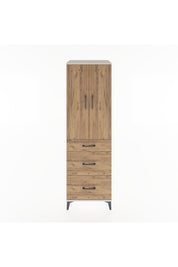 Hyperion Dolap Tek Raflı 3 Çekmeceli Tek Askılı 60x44x195 Aytaşı-Çam