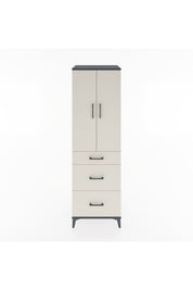 Hyperion Dolap Tek Raflı 3 Çekmeceli Tek Askılı 60x44x195 Antrasit-Aytaşı