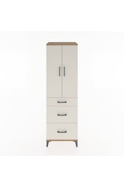 Hyperion Dolap Tek Raflı 3 Çekmeceli Tek Askılı 60x44x195 Çam-Aytaşı