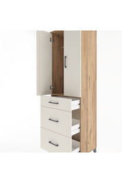 Hyperion Dolap Tek Raflı 3 Çekmeceli Tek Askılı 60x44x195 Çam-Aytaşı