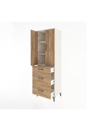 Hyperion Dolap 3 Raflı 3 Çekmeceli 2 Kapaklı 60x44x195 Aytaşı-Çam