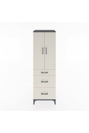 Hyperion Dolap 3 Raflı 3 Çekmeceli 2 Kapaklı 60x44x195 Antrasit-Aytaşı