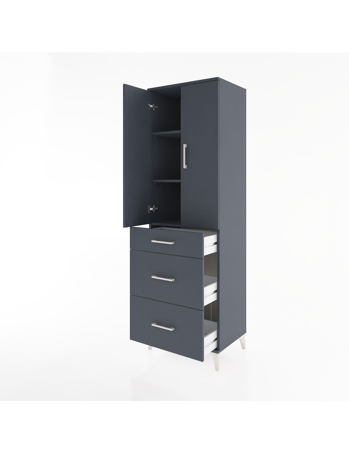 Hyperion Dolap 3 Raflı 3 Çekmeceli 2 Kapaklı 60x44x195 - S59M063V5B