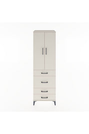 Hyperion Dolap Tek Raflı 4 Çekmeceli Tek Askılı 60x44x195 Aytaşı-Aytaşı