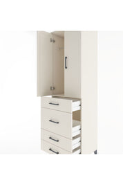 Hyperion Dolap Tek Raflı 4 Çekmeceli Tek Askılı 60x44x195 Aytaşı-Aytaşı