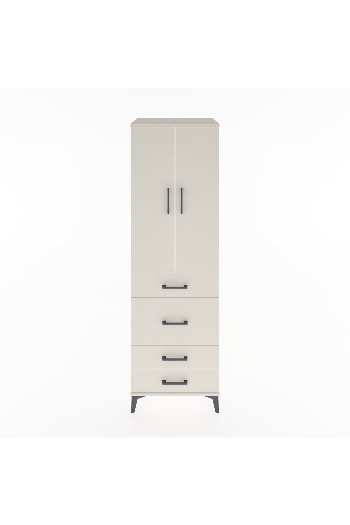 Hyperion Dolap 3 Raflı 4 Çekmeceli 2 Kapaklı 60x44x195 Aytaşı-Aytaşı