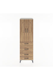 Hyperion Dolap 3 Raflı 4 Çekmeceli 2 Kapaklı 60x44x195 Aytaşı-Çam