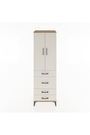 Hyperion Dolap 3 Raflı 4 Çekmeceli 2 Kapaklı 60x44x195 Çam-Aytaşı