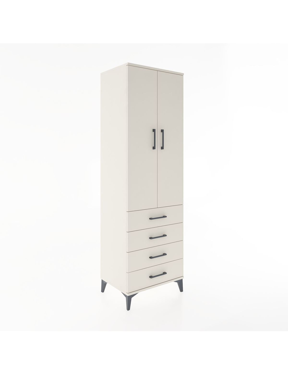 Hyperion Dolap 2 Raflı 4 Çekmeceli Tek Askılı 60x44x195 Aytaşı-Aytaşı