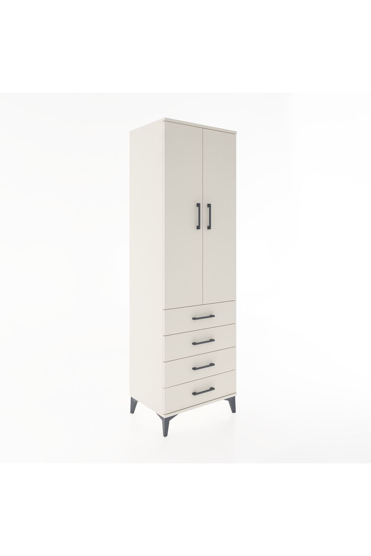 Hyperion Dolap 2 Raflı 4 Çekmeceli Tek Askılı 60x44x195 - S59M066V1B