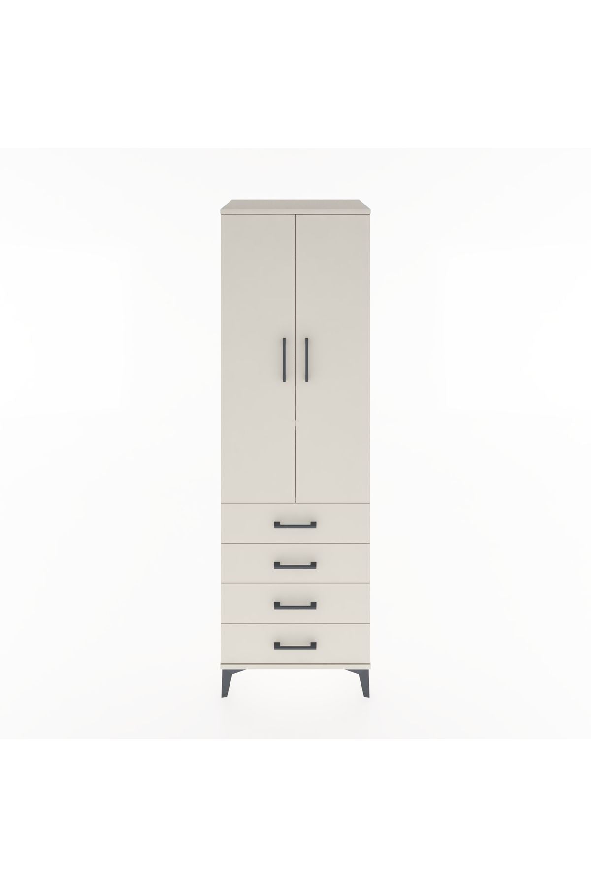 Hyperion Dolap 2 Raflı 4 Çekmeceli Tek Askılı 60x44x195 - S59M066V1B