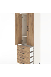 Hyperion Dolap 2 Raflı 4 Çekmeceli Tek Askılı 60x44x195 Aytaşı-Çam