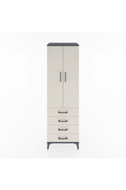 Hyperion Dolap 2 Raflı 4 Çekmeceli Tek Askılı 60x44x195 - S59M066V4B