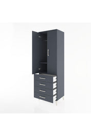 Hyperion Dolap 2 Raflı 4 Çekmeceli Tek Askılı 60x44x195 - S59M066V5B