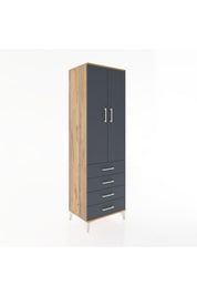 Hyperion Dolap 2 Raflı 4 Çekmeceli Tek Askılı 60x44x195 - S59M066V8B