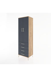 Hyperion Dolap 2 Raflı 4 Çekmeceli Tek Askılı 60x44x195 - S59M066V8B