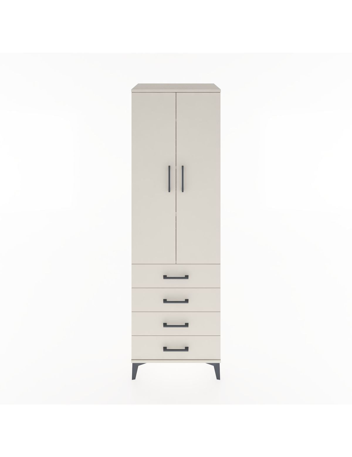 Hyperion Dolap 4 Raflı 4 Çekmeceli 2 Kapaklı 60x44x195 Aytaşı-Aytaşı