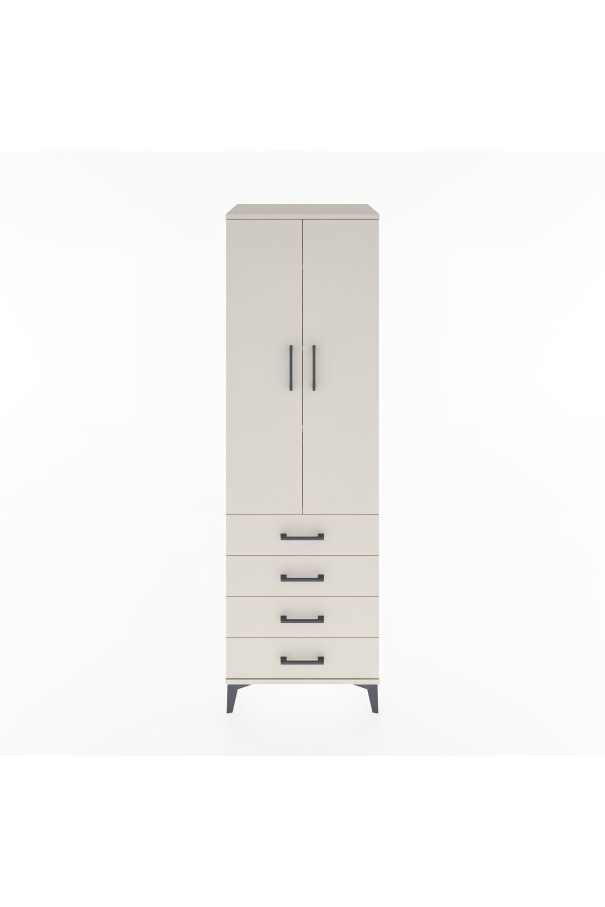 Hyperion Dolap 4 Raflı 4 Çekmeceli 2 Kapaklı 60x44x195 Aytaşı-Aytaşı