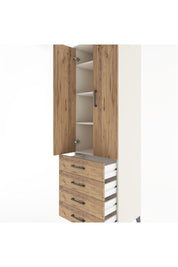 Hyperion Dolap 4 Raflı 4 Çekmeceli 2 Kapaklı 60x44x195 Aytaşı-Çam