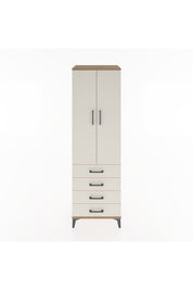 Hyperion Dolap 4 Raflı 4 Çekmeceli 2 Kapaklı 60x44x195 Çam-Aytaşı