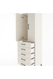 Hyperion Dolap Tek Raflı 5 Çekmeceli Tek Askılı 60x44x195 Aytaşı-Aytaşı