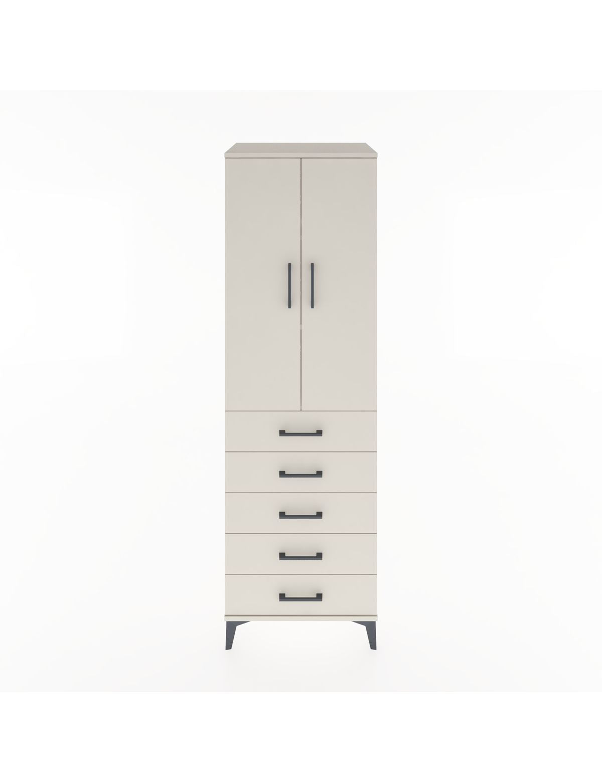 Hyperion Dolap 3 Raflı 5 Çekmeceli 2 Kapaklı 60x44x195 Aytaşı-Aytaşı