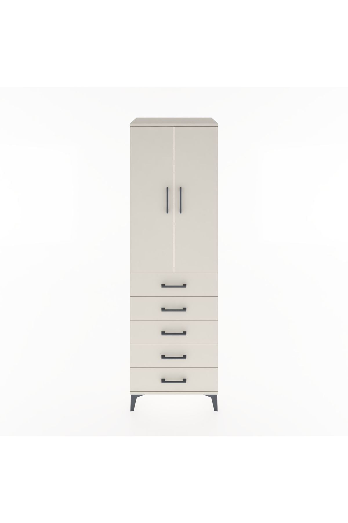 Hyperion Dolap 3 Raflı 5 Çekmeceli 2 Kapaklı 60x44x195 Aytaşı-Aytaşı