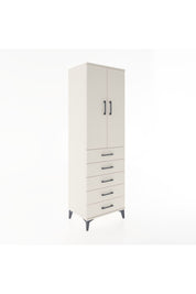 Hyperion Dolap 3 Raflı 5 Çekmeceli 2 Kapaklı 60x44x195 Aytaşı-Aytaşı