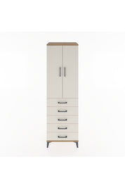 Hyperion Dolap 3 Raflı 5 Çekmeceli 2 Kapaklı 60x44x195 Çam-Aytaşı