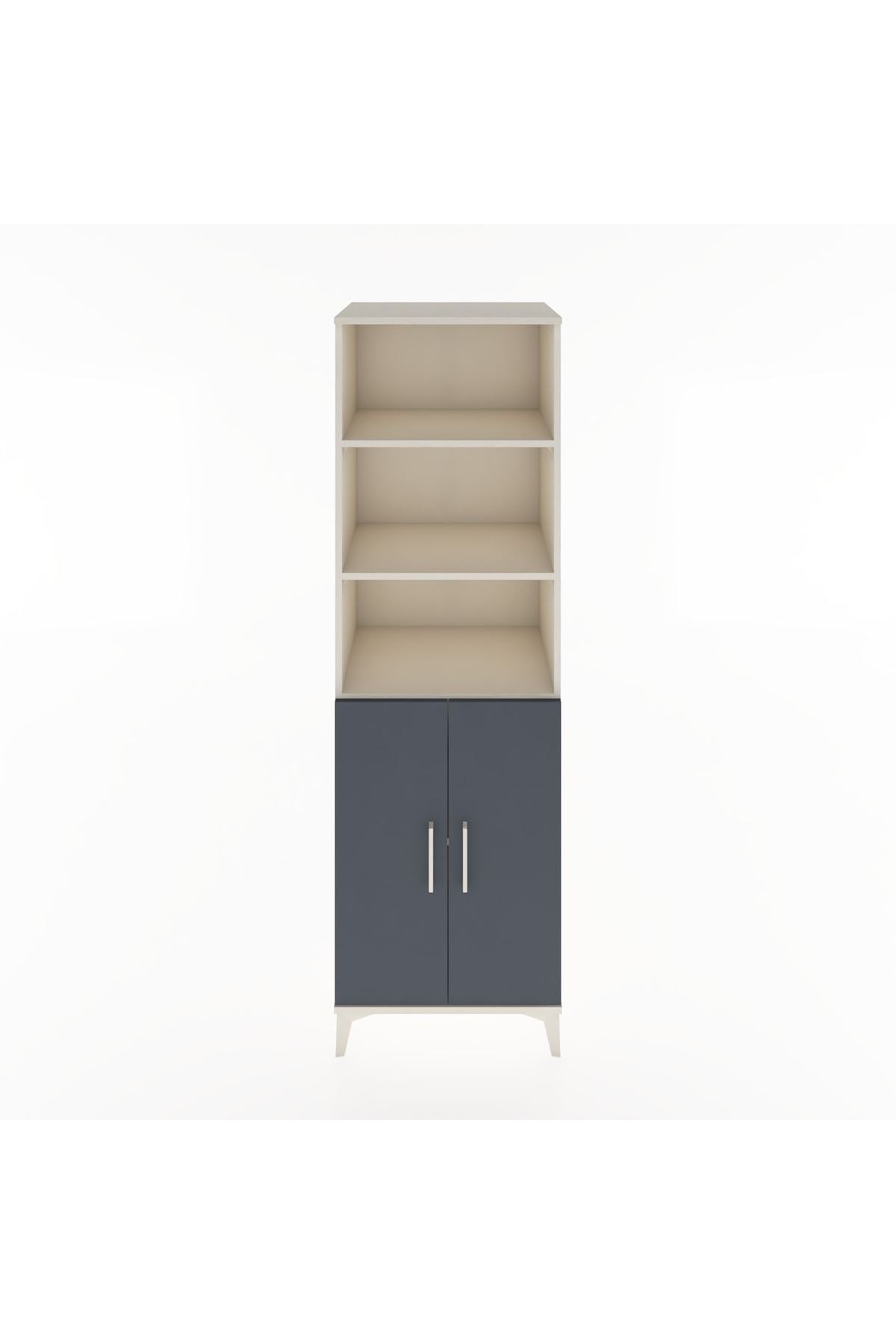 Hyperion Dolap 4 Raflı 2 Kapaklı 60x44x195 Aytaşı-Antrasit