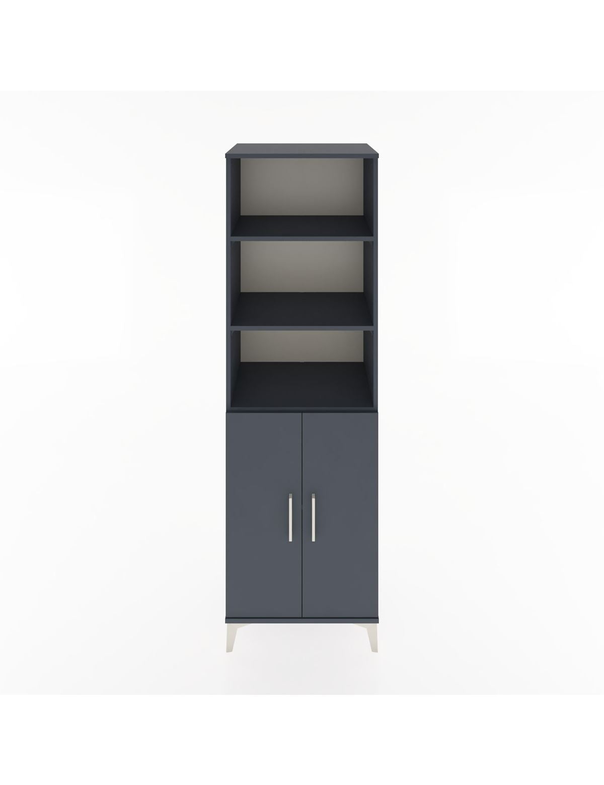 Hyperion Dolap 4 Raflı 2 Kapaklı 60x44x195 Antrasit-Antrasit
