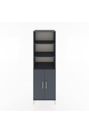 Hyperion Dolap 4 Raflı 2 Kapaklı 60x44x195 Antrasit-Antrasit