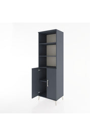 Hyperion Dolap 4 Raflı 2 Kapaklı 60x44x195 Antrasit-Antrasit