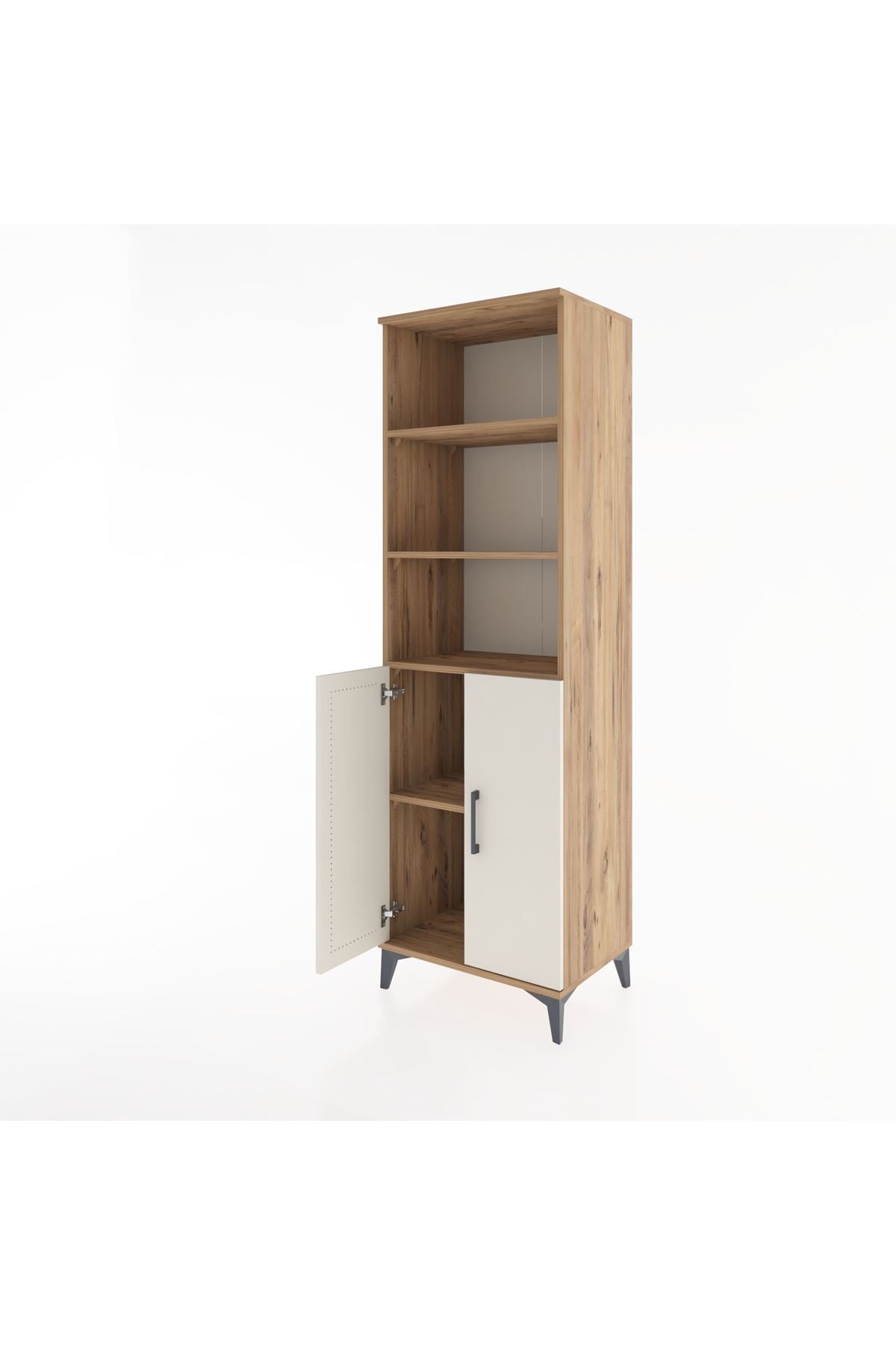 Hyperion Dolap 4 Raflı 2 Kapaklı 60x44x195 Çam-Aytaşı