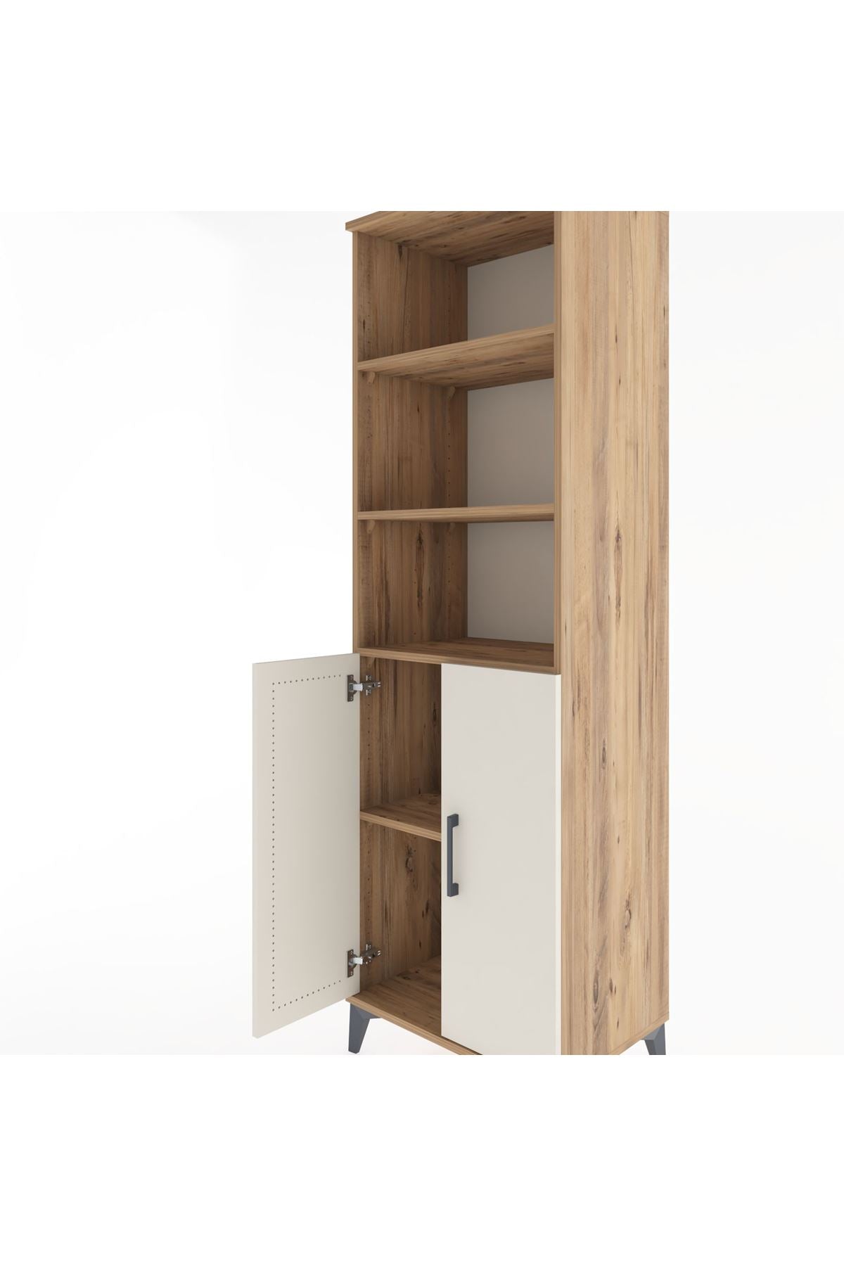 Hyperion Dolap 4 Raflı 2 Kapaklı 60x44x195 Çam-Aytaşı