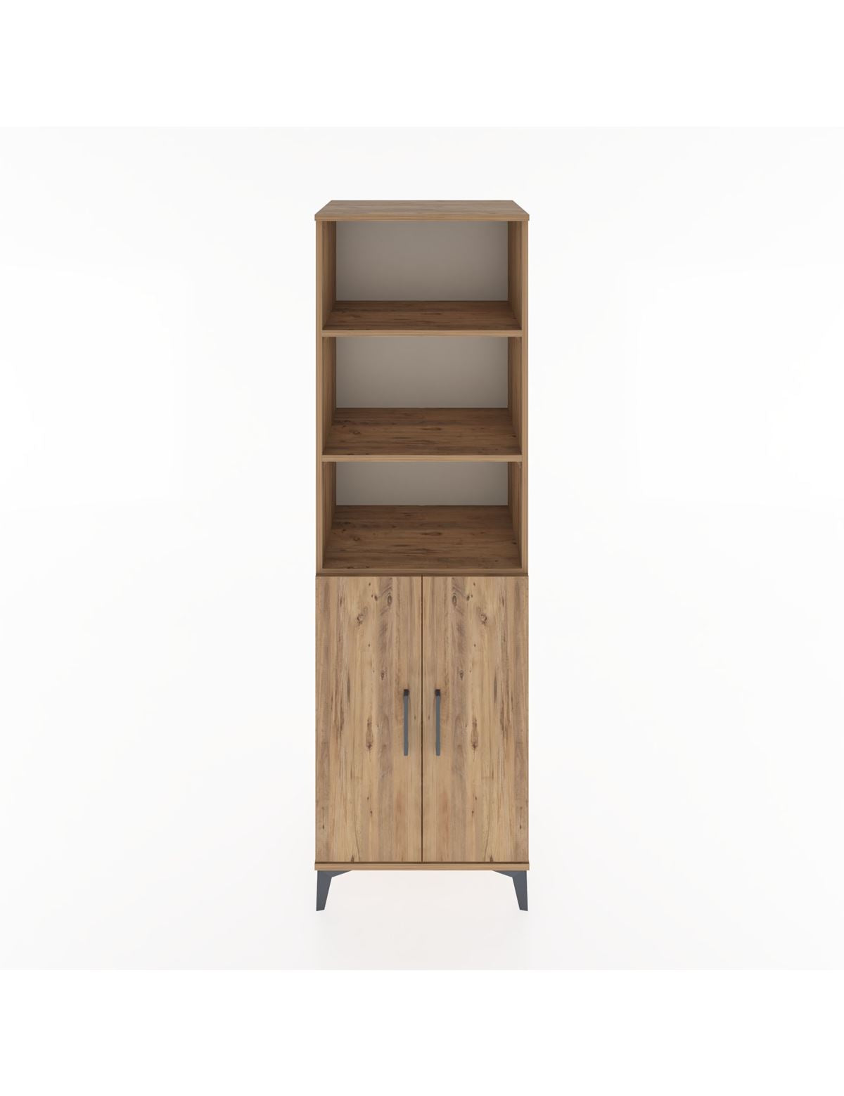 Hyperion Dolap 4 Raflı 2 Kapaklı 60x44x195 Çam-Çam