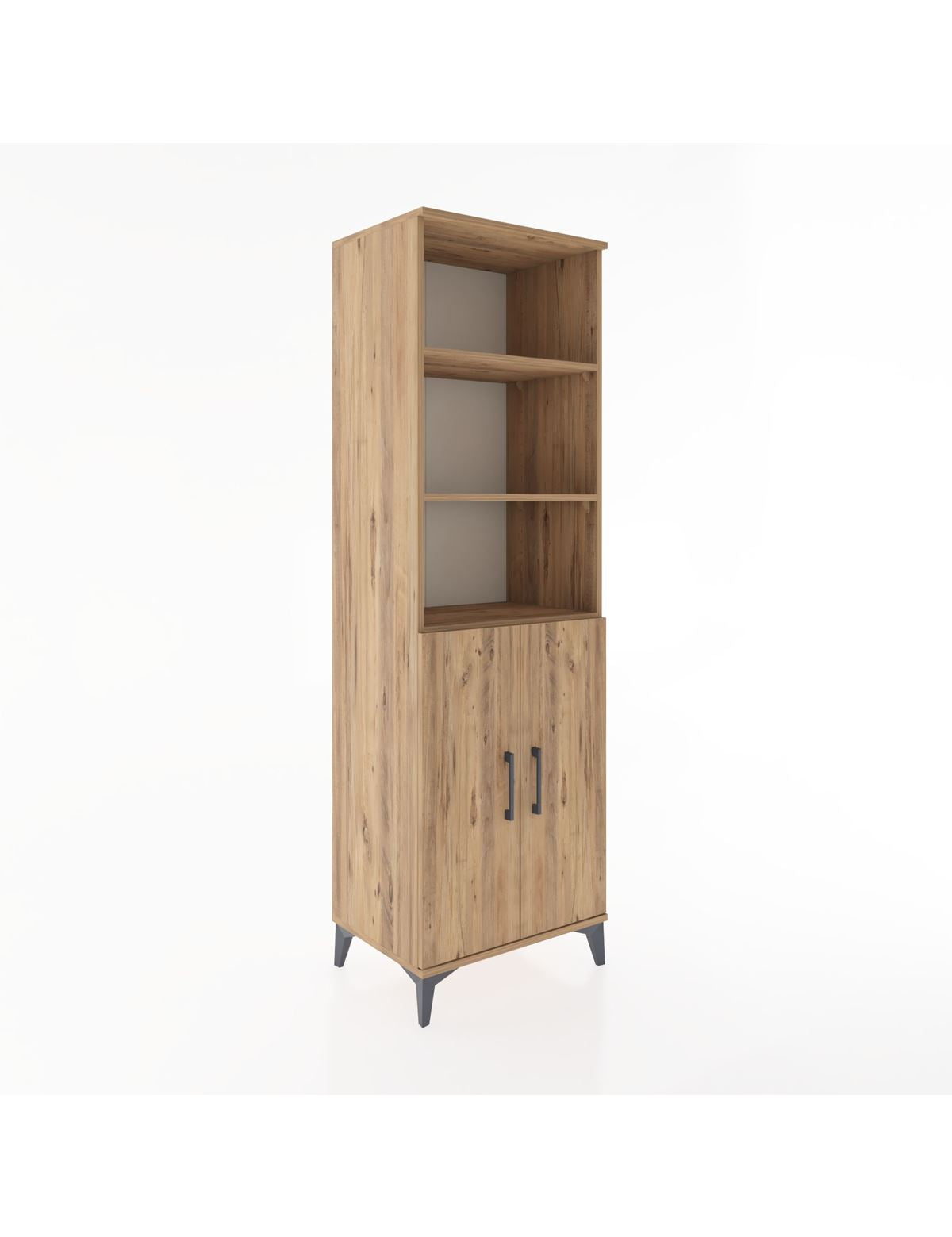 Hyperion Dolap 4 Raflı 2 Kapaklı 60x44x195 Çam-Çam