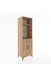 Hyperion Dolap 4 Raflı 2 Kapaklı 60x44x195 Çam-Çam