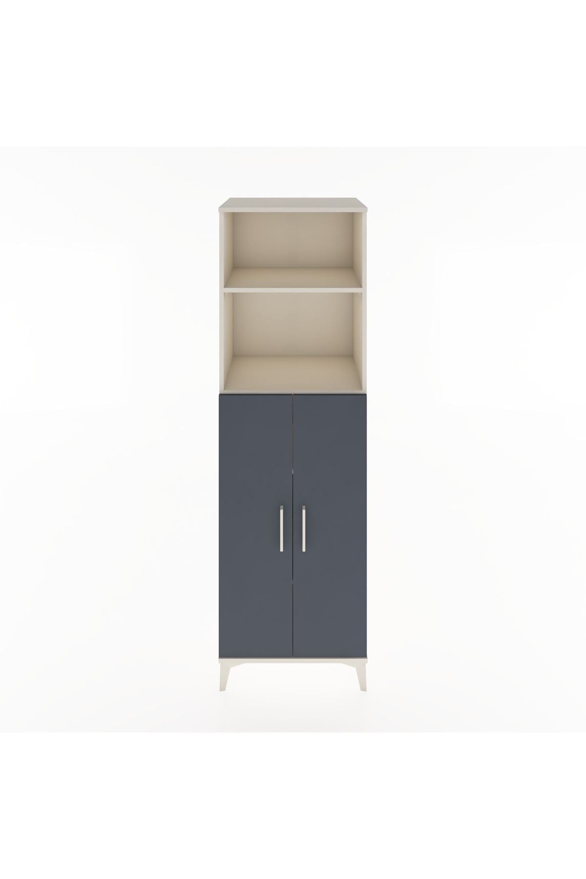 Hyperion Dolap 4 Raflı 2 Kapaklı 60x44x195 Aytaşı-Antrasit