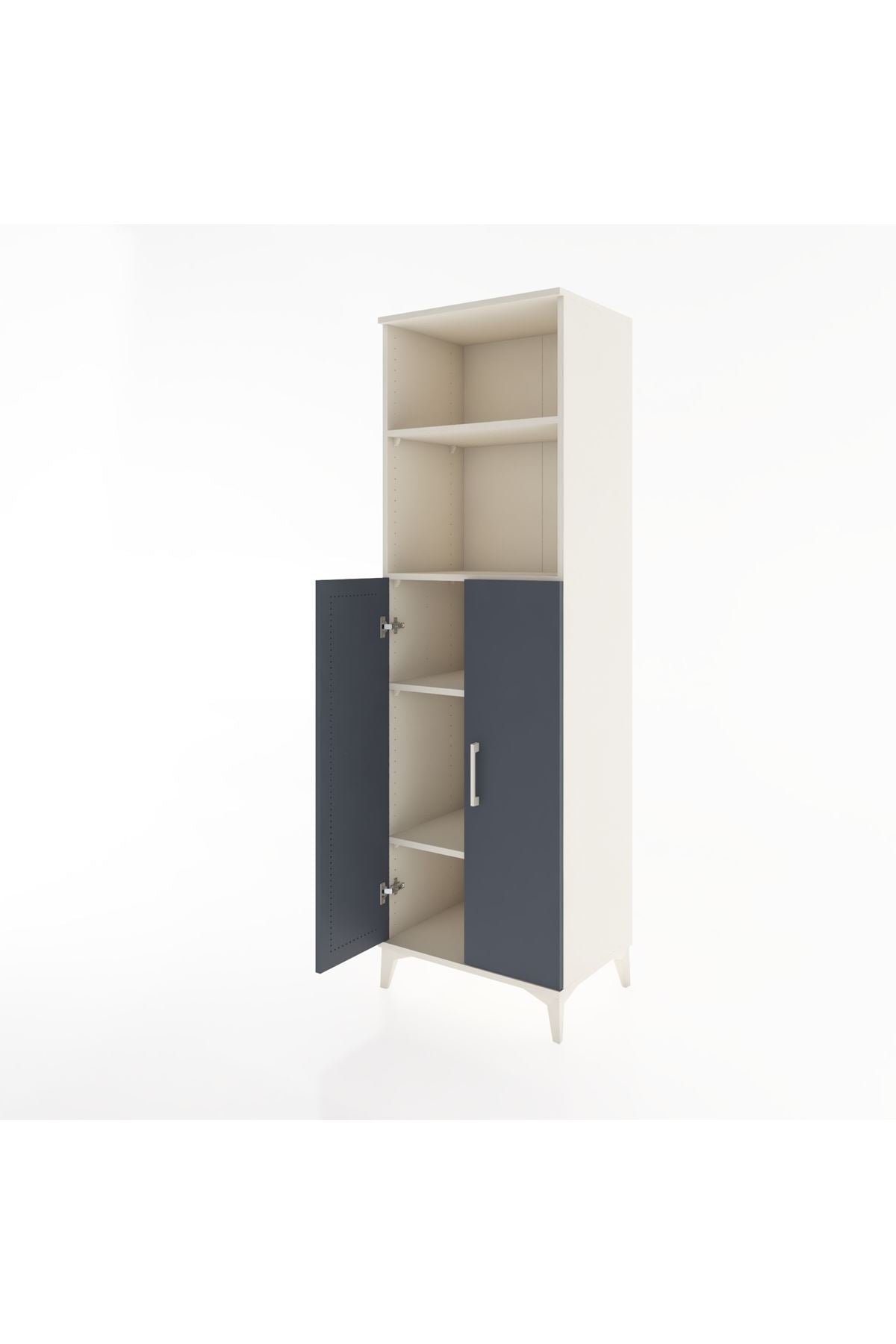 Hyperion Dolap 4 Raflı 2 Kapaklı 60x44x195 Aytaşı-Antrasit