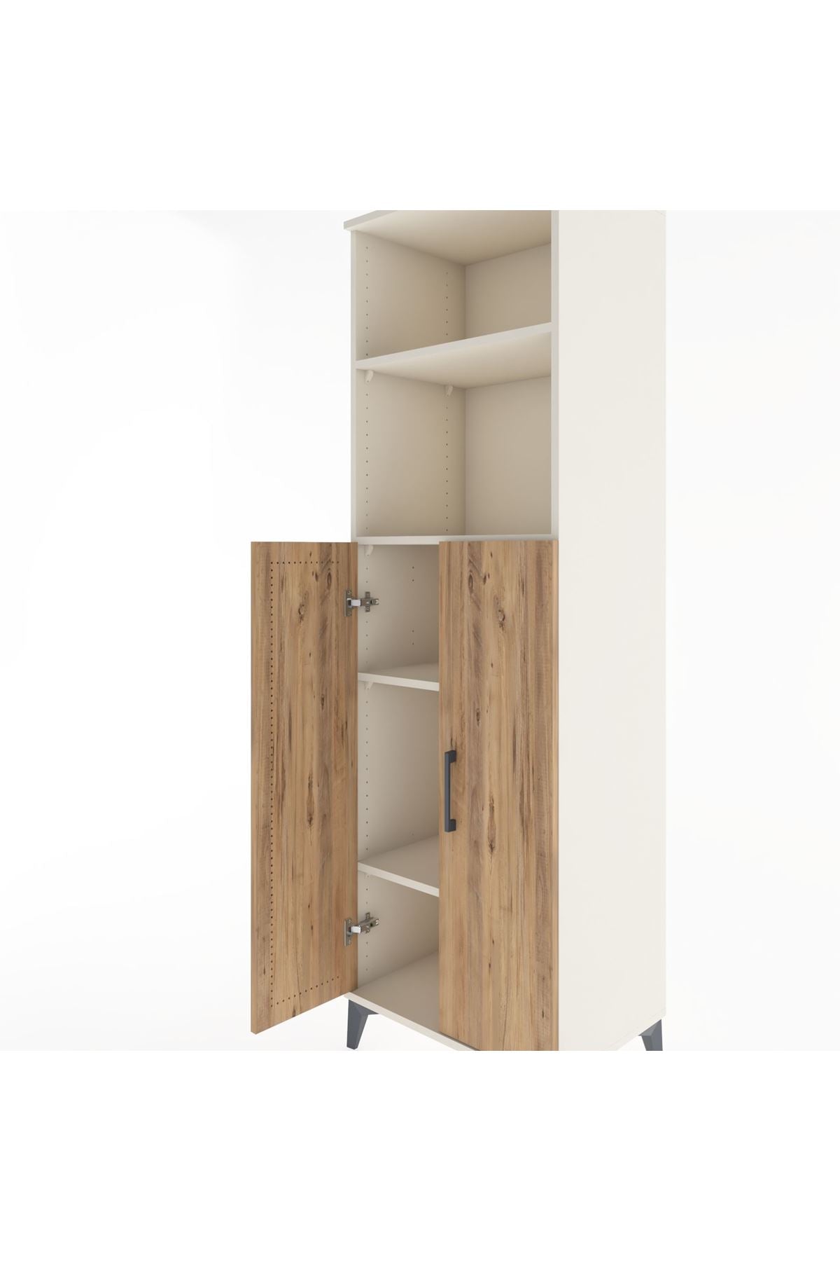 Hyperion Dolap 4 Raflı 2 Kapaklı 60x44x195 Aytaşı-Çam