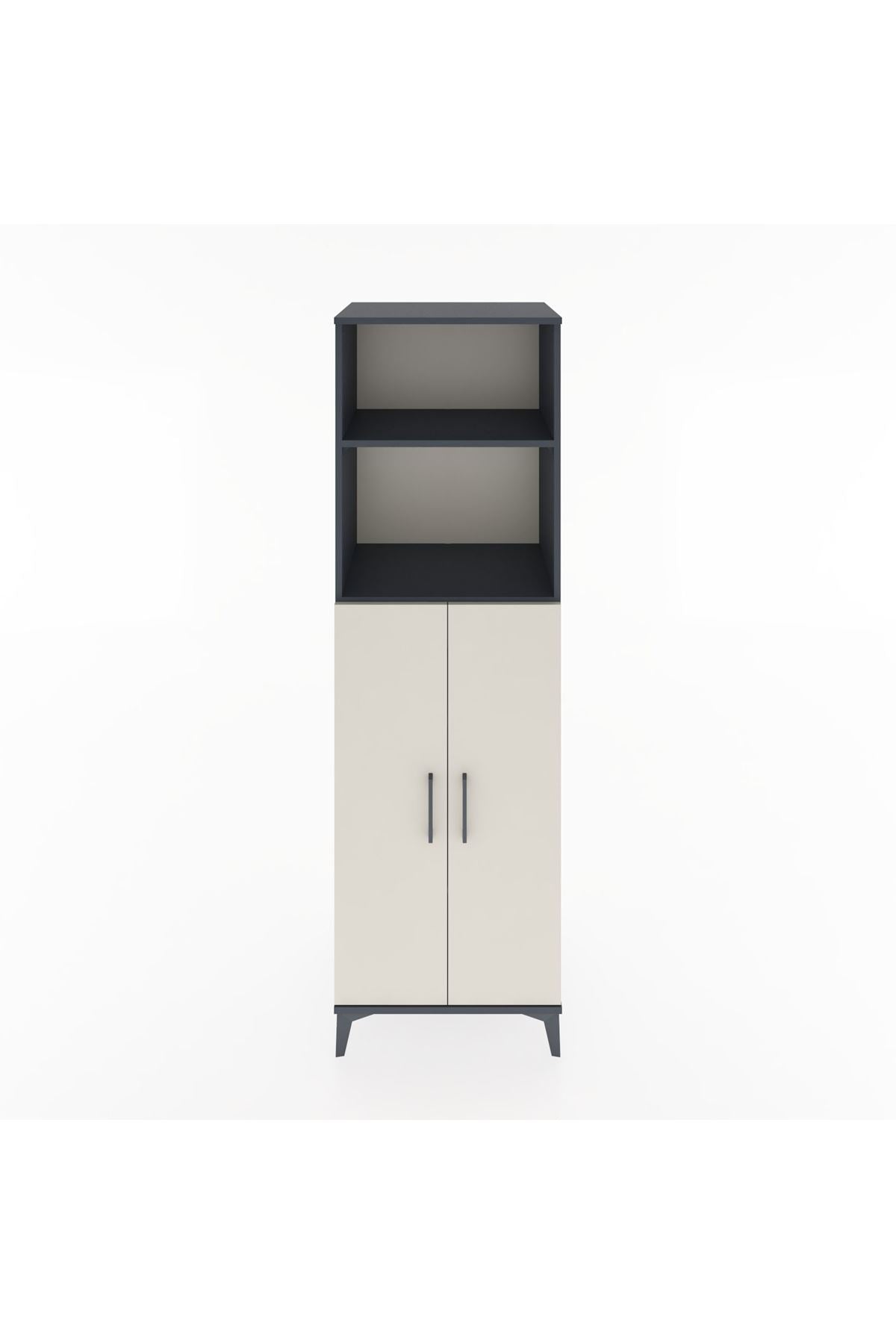 Hyperion Dolap 4 Raflı 2 Kapaklı 60x44x195 Antrasit-Aytaşı