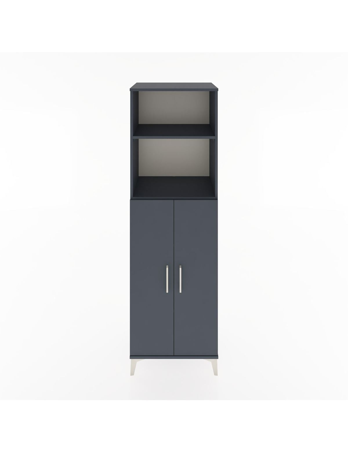 Hyperion Dolap 4 Raflı 2 Kapaklı 60x44x195 Antrasit-Antrasit
