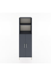 Hyperion Dolap 4 Raflı 2 Kapaklı 60x44x195 Antrasit-Antrasit