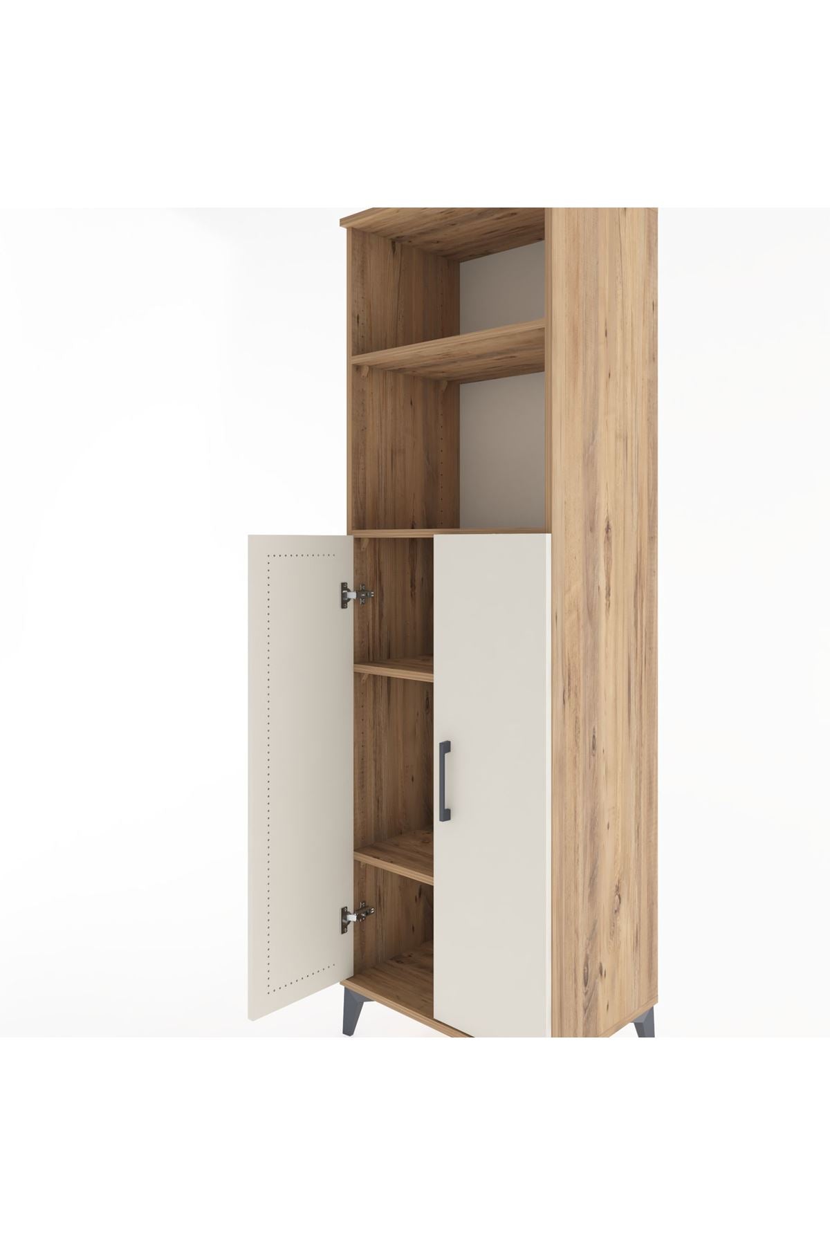 Hyperion Dolap 4 Raflı 2 Kapaklı 60x44x195 Çam-Aytaşı