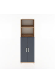 Hyperion Dolap 4 Raflı 2 Kapaklı 60x44x195 Çam-Antrasit