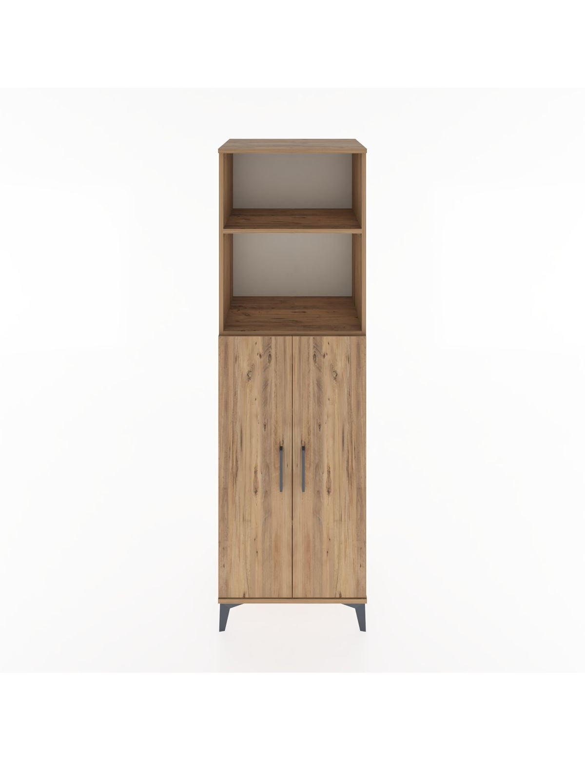 Hyperion Dolap 4 Raflı 2 Kapaklı 60x44x195 Çam-Çam